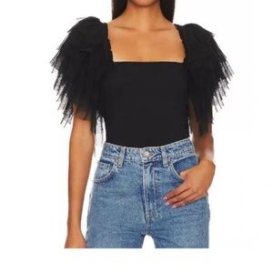 Free People Black Statement Bodysuit- worn once